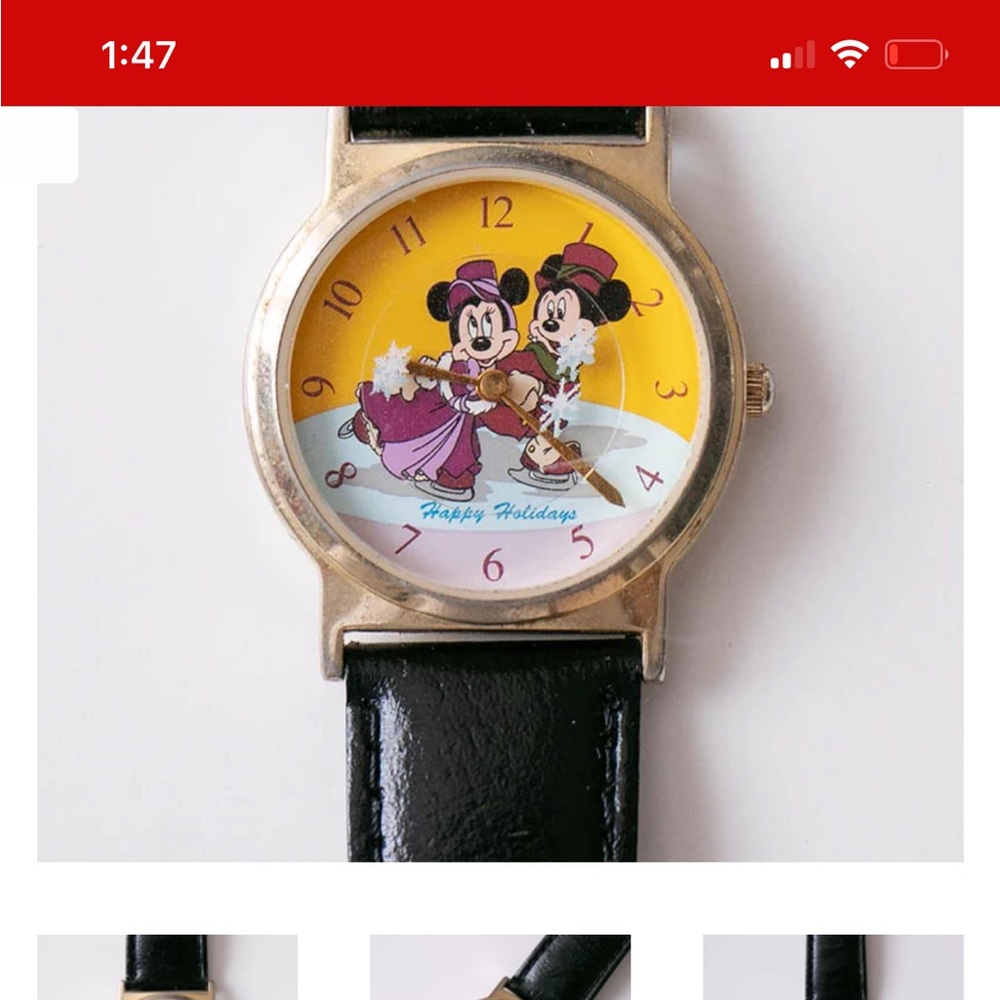 PRICE IS FIRM Rare Vintage Walt Disney Watch, Mickey and Minnie